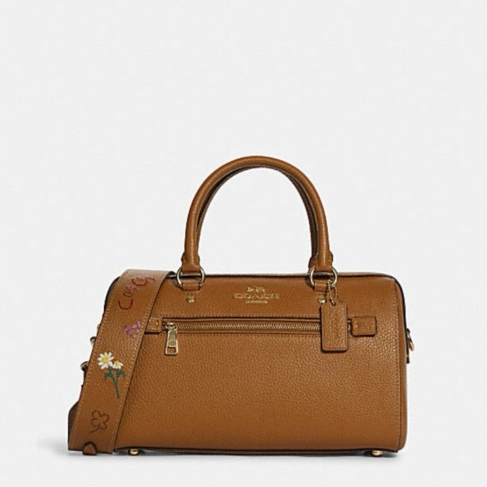 Authentic Coach Rowan Satchel With Diary Embroidery Medium Handbag Purse - Picture 2 of 13